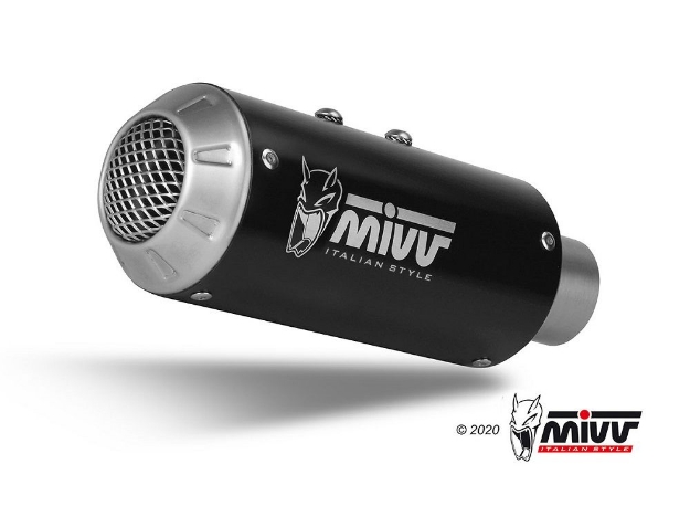 Afbeeldingen van MIVV RVS systeem met MK3 Black RVS demper Honda CB125R '21-