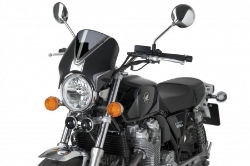 Afbeeldingen van Vervangingsruit naked bike met ZWART kuipje Puig Honda CB1100 EX '14-'16-donker getint