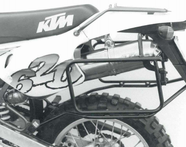 Afbeeldingen van Kofferrek zwart Hepco&Becker KTM LC4 400/600 1997 / LC4 R620 ADVENTURE '98-