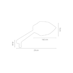 Afbeeldingen van Stuurspiegel model Skyline links/rechts zwart Chaft