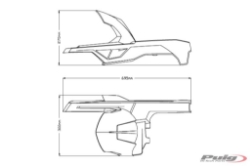 Afbeeldingen van Achterspatbord Puig mat zwart BMW F900R / XR '20-