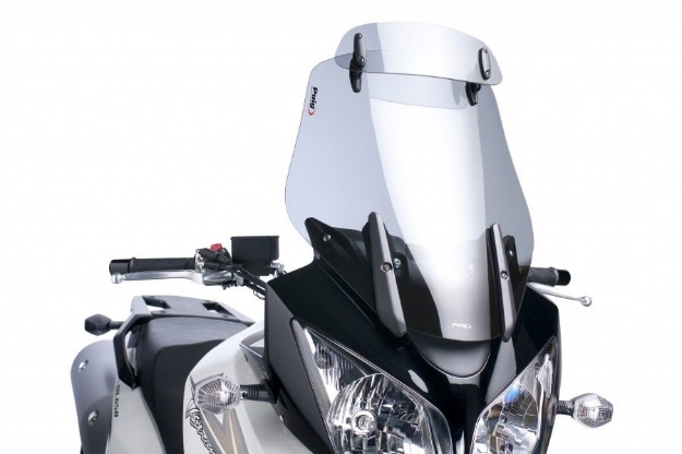 Afbeeldingen van Vervangingsruit touring met opzetruitje licht getint Puig Suzuki DL650 V-Strom -'11