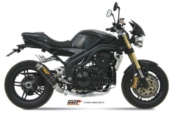 Afbeeldingen van MIVV GP steel black demper Low down Triumph Speed Triple '05-'06