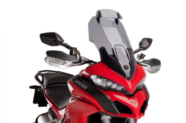 Afbeeldingen van Vervangingsruit touring met opzetruitje licht getint Puig diverse Ducati Multistrada