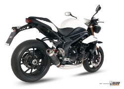 Afbeeldingen van MIVV GP steel black demper Low down Triumph Speed Triple '11-'15