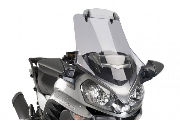 Afbeeldingen van Vervangingsruit touring met opzetruitje licht getint Puig Kawasaki GTR1400 '15-