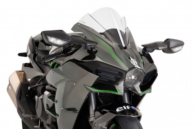 Afbeeldingen van Vervangingsruit Puig Jetstream Kawasaki Ninja H2/H2R '15-/ H2 Carbon '17--transparant