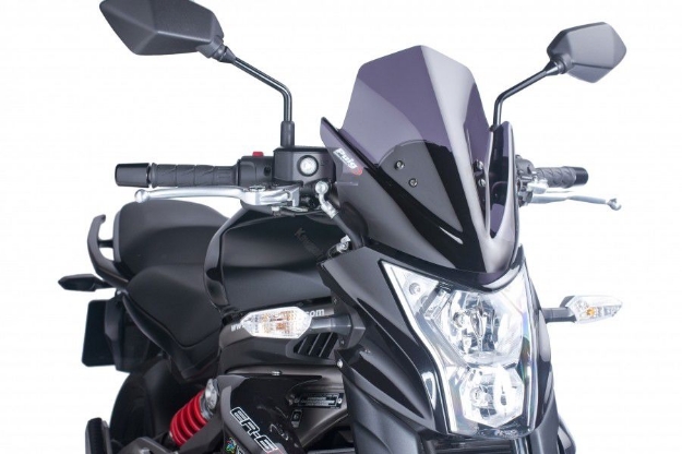 Afbeeldingen van Vervangingsruit naked bike donker getint Puig Kawasaki ER6-N '12-17