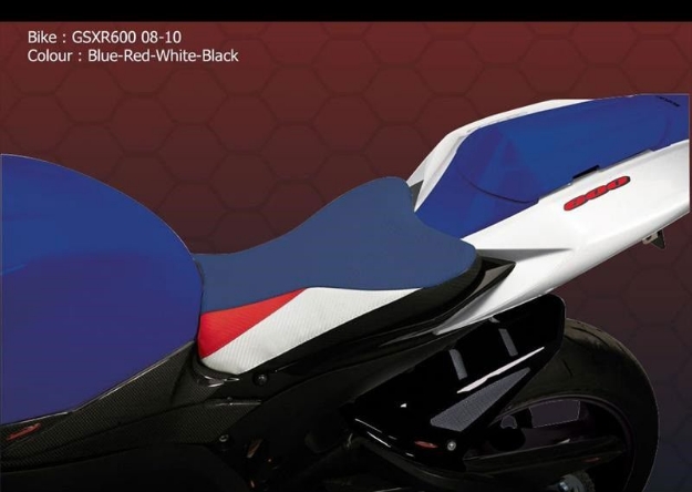 Afbeeldingen van Zadel / sport seat Suzuki GSX-R600/750 '08-10 blauw-rood-wit-zwart