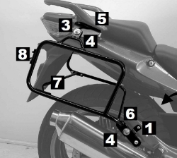 Afbeeldingen van kofferrek zwart Lock-it Hepco & Becker Honda CBF600 '04-'07