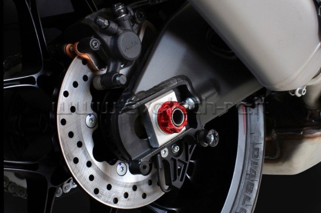 Afbeeldingen van Achterasmoer Evotech aluminium TB-005A-Rood