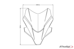 Afbeeldingen van Vervangingsruit naked bike Sport Puig Yamaha MT-07 '21-24 rood