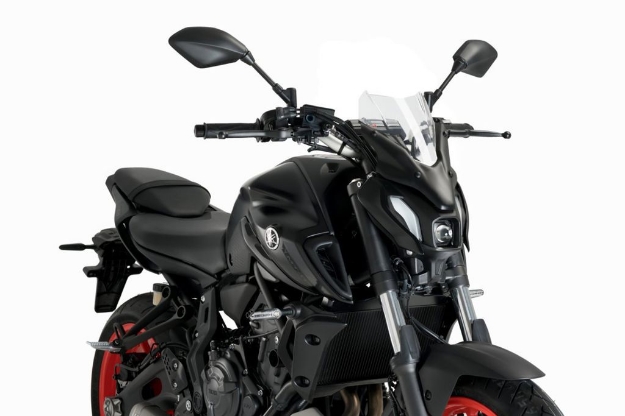 Afbeeldingen van Vervangingsruit naked bike Sport Puig Yamaha MT-07 '21-24 transparant