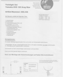 Afbeeldingen van Custom Twinlight Set Hepco&Becker chroom Yamaha XVS125/ XVS250