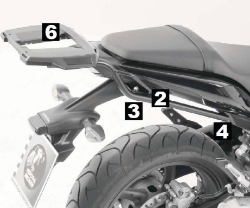 Afbeeldingen van Topdrager zwart Alurack Hepco&Becker Honda CBR600F '11-