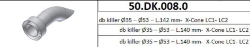 Afbeeldingen van MIVV DB-killer Ø35 - Ø53 - L.142 mm X-Cone LC1- LC2
