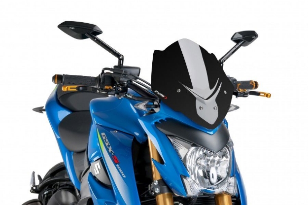 Afbeeldingen van Vervangingsruit naked bike Suzuki GSX-S1000 '15-20 -zwart