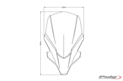 Afbeeldingen van Vervangingsruit naked bike touring Puig Yamaha MT-07 '21-24