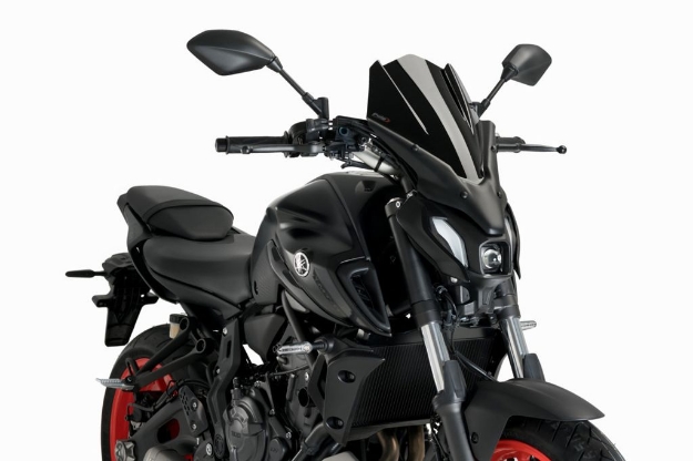 Afbeeldingen van Vervangingsruit naked bike Touring Puig Yamaha MT-07 '21-24 zwart