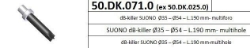 Afbeeldingen van SUONO Ø35-Ø54-L.190 mm - multihole - borgring bevestiging