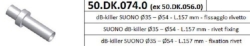 Afbeeldingen van MIVV DB-killer Ø35 - Ø54 - L 157mm voor borgring bevestiging
