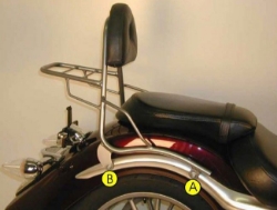 Afbeeldingen van Sissybar zonder rekje Hepco&Becker chroom Yamaha XV1900 Midnight Star '06-'16