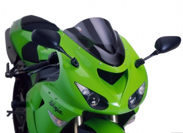 Afbeeldingen van Vervangingsruit Puig Jetstream Kawasaki ZX6-R '05-'08/ ZX10-R '06-'07-Donker getint