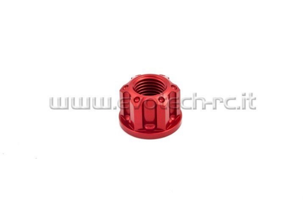 Afbeeldingen van Swingarmmoer aluminium Evotech TB-016S-Rood