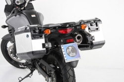 Afbeeldingen van Kofferset Hepco&Becker 'Cutout' met RVS rek en Xplorer koffers Suzuki DL650 V-Strom '12-16
