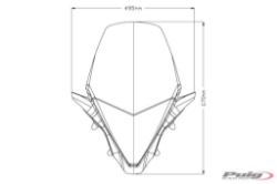 Afbeeldingen van Vervangingsruit V-Tech Line touring Honda PCX125/150 '21-24 licht getint