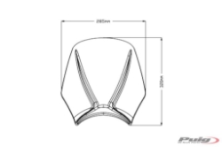 Afbeeldingen van Windscherm Puig model New Generation Triumph Trident 660 '21-