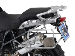 Afbeeldingen van Kofferset Hepco&Becker 'Cutout' met RVS rek en Xplorer koffers BMW R1200GS / Adventure '08-13