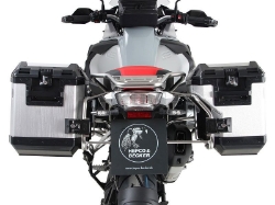 Afbeeldingen van Kofferset Hepco&Becker 'Cutout' met RVS rek en Xplorer koffers BMW R1250GS Adventure '19-