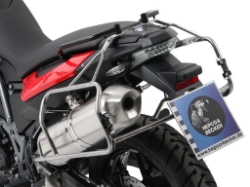 Afbeeldingen van Kofferrek RVS Hepco&Becker voor 'Cutout' Xplorer zijkoffers BMW F650GS '08-12 / F700GS '12-16