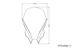 Afbeeldingen van Vervangingsruit naked bike touring Puig Yamaha MT-09 '21-23