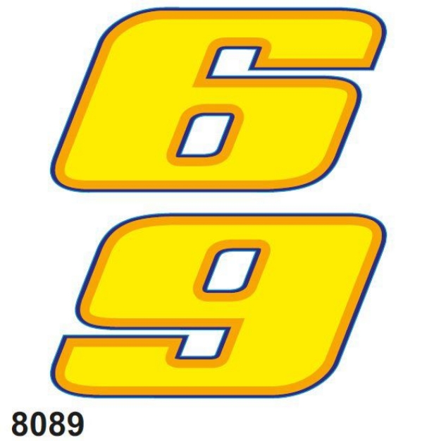 Afbeeldingen van Stickers Rossi 14x16cm cijfer 6