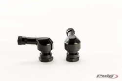 Afbeeldingen van Haakse ventielen Puig aluminium per set (8,3mm bevestingingsgat)-Zwart