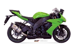 Afbeeldingen van MIVV Suono Steel Black RVS demper Kawasaki ZX10-R '08-'10