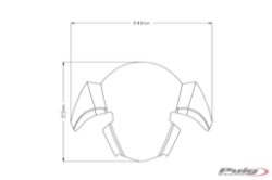 Afbeeldingen van Vervangingsruit naked bike Sport Puig Ducati Monster 950 '21-