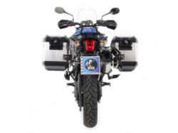 Afbeeldingen van Kofferrek RVS Hepco&Becker voor 'Cutout' Xplorer zijkoffers Triumph TIGER 800 '10-'14/ XC '11-'14