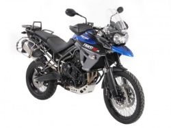 Afbeeldingen van Kofferset Hepco&Becker 'Cutout' met RVS rek en Xplorer koffers Triumph Tiger 800 / XC '11-14