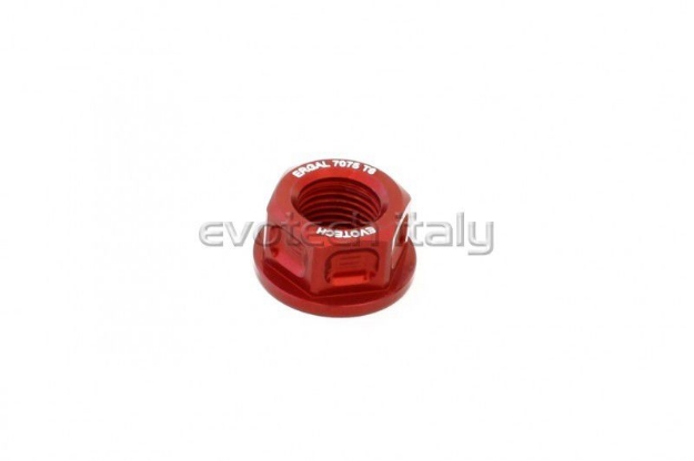 Afbeeldingen van tandwielmoer aluminium Evotech TB-036-Rood
