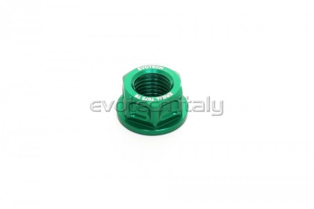 Afbeeldingen van tandwielmoer aluminium Evotech TB-036-Groen