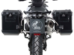 Afbeeldingen van Kofferset Hepco&Becker 'Cutout' met RVS rek en Xplorer BLACK koffers KTM 890 Adventure '21-