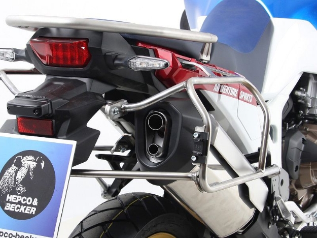 Afbeeldingen van Kofferrek Cutout RVS Hepco&Becker Honda CRF1000L Africa Twin '18-