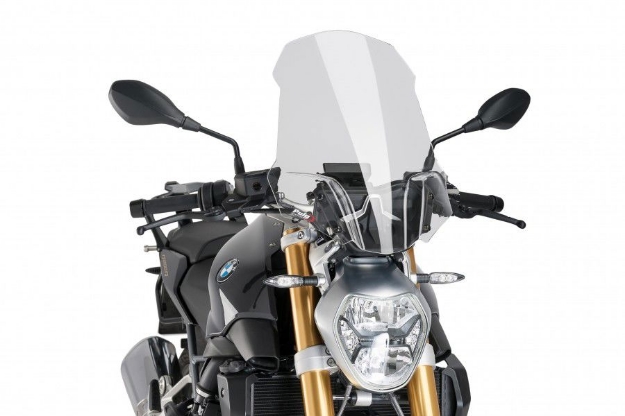 Afbeeldingen van Vervangingsruit naked bike model Touring Puig (zonder orig. ruit) BMW R1200R '15--transparant