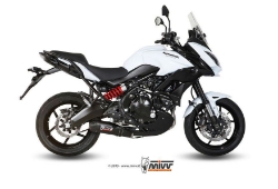 Afbeeldingen van MIVV 2-1 systeem met titanium ovaal demper en carbon end cap Kawasaki Versys 650 '15-20