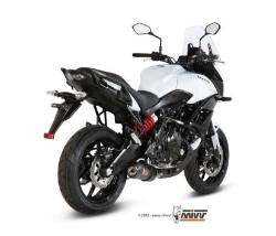 Afbeeldingen van MIVV 2-1 systeem met titanium ovaal demper en carbon end cap Kawasaki Versys 650 '15-20