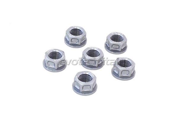 Afbeeldingen van Tandwielmoer aluminium Evotech TBK6-036 -titanium