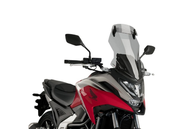 Afbeeldingen van Vervangingsruit touring met opzetruitje licht getint Puig Honda NC750X '21-24